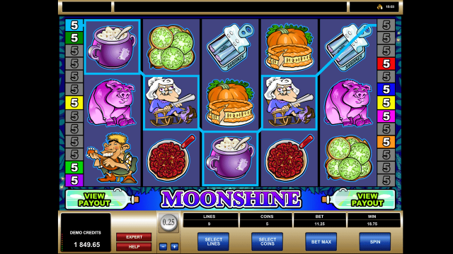 Популярный автомат Moonshine