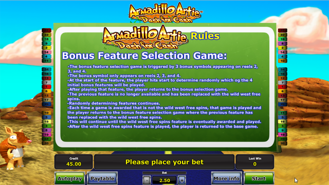 Игровой автомат Armadillo Artie