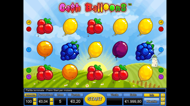 Игровой аппарат Cash Balloons