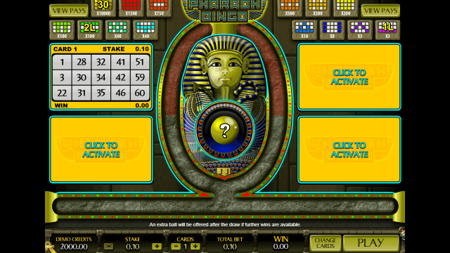 Игровой аппарат Pharaoh Bingo