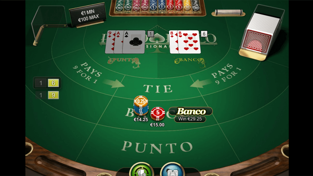 Популярный слот Punto Banco Professional Series