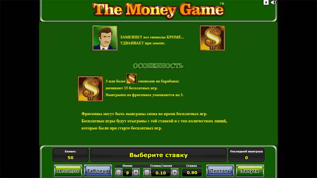 Популярный слот The Money Game